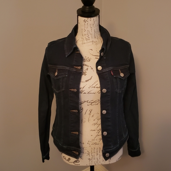 Levi's Denim Jacket Dark Wash - S/P/CH/P - Picture 7 of 9